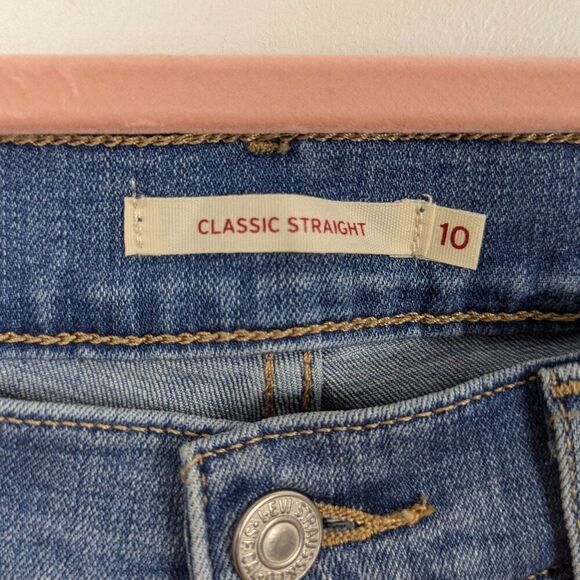 Levi's | Classic Straight Medium Wash Denim Jeans Size 10 - Picture 4 of 9